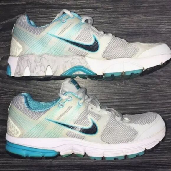 NIKE  'Structure 15' Womens Gray & Teal 
Blue Sneakers Size 8 - Picture 1 of 8